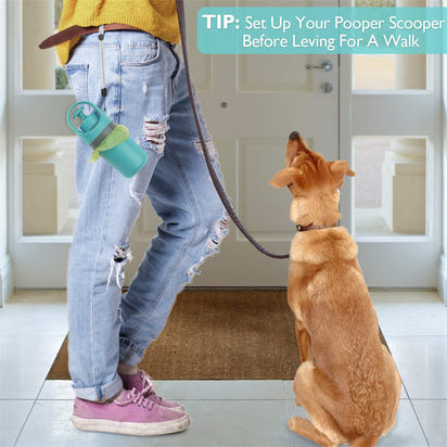 Portable Dog Poop Scooper with Bag Dispenser Ticktives