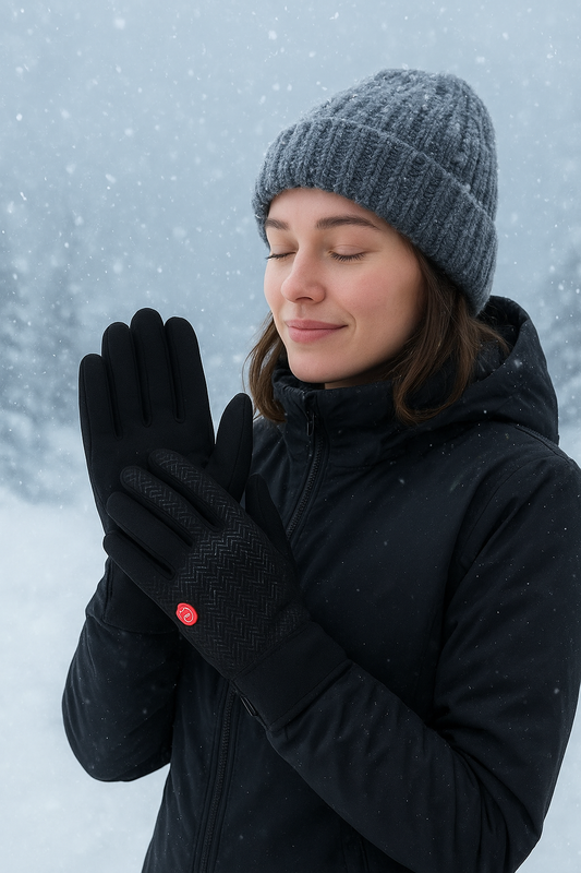 Winter Gloves Touch Screen Friendly Waterproof Sports Gloves with Fleece Ticktives