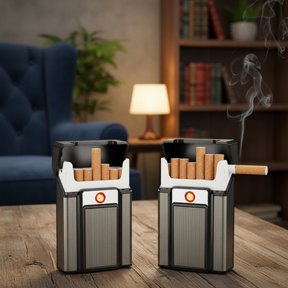 Aluminum Cigarette Case Rechargeable Cigarette Lighter