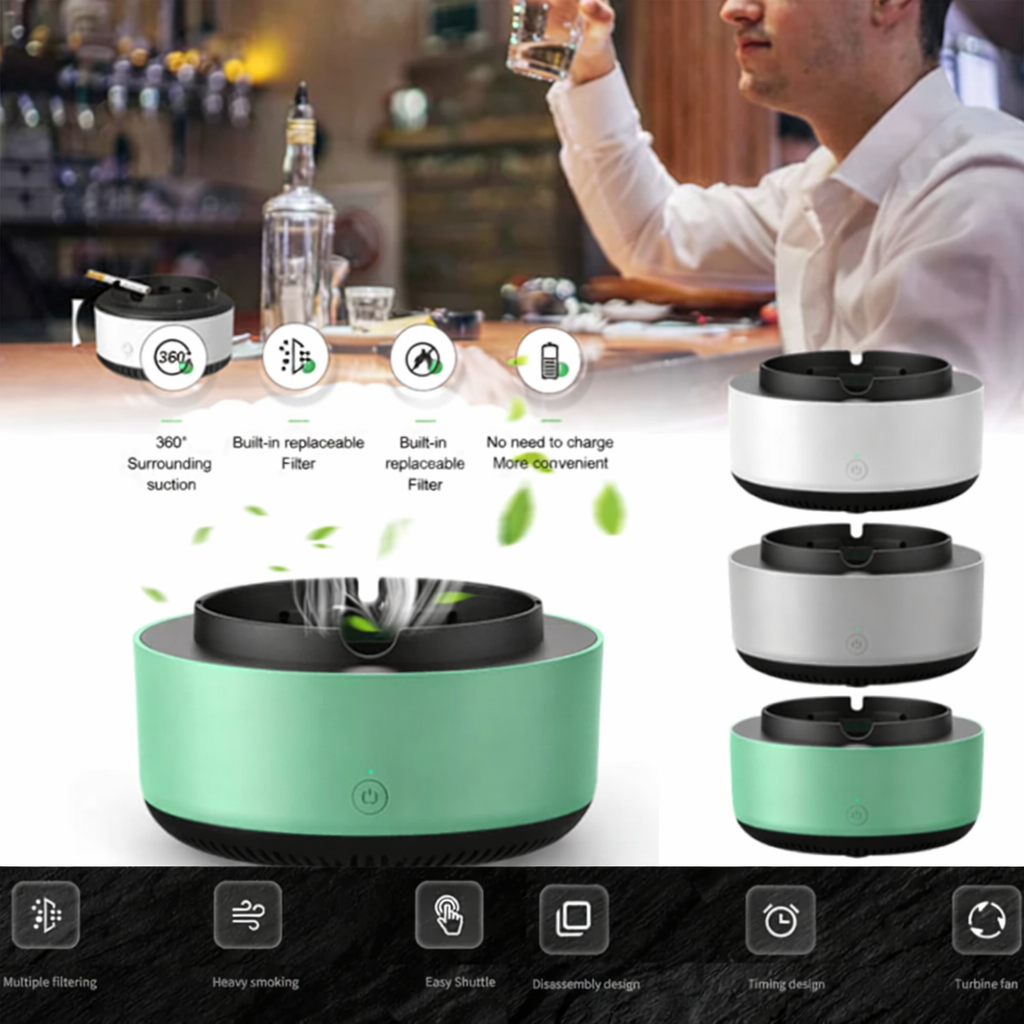 Portable Smoke Removal Air Purifier Ashtray