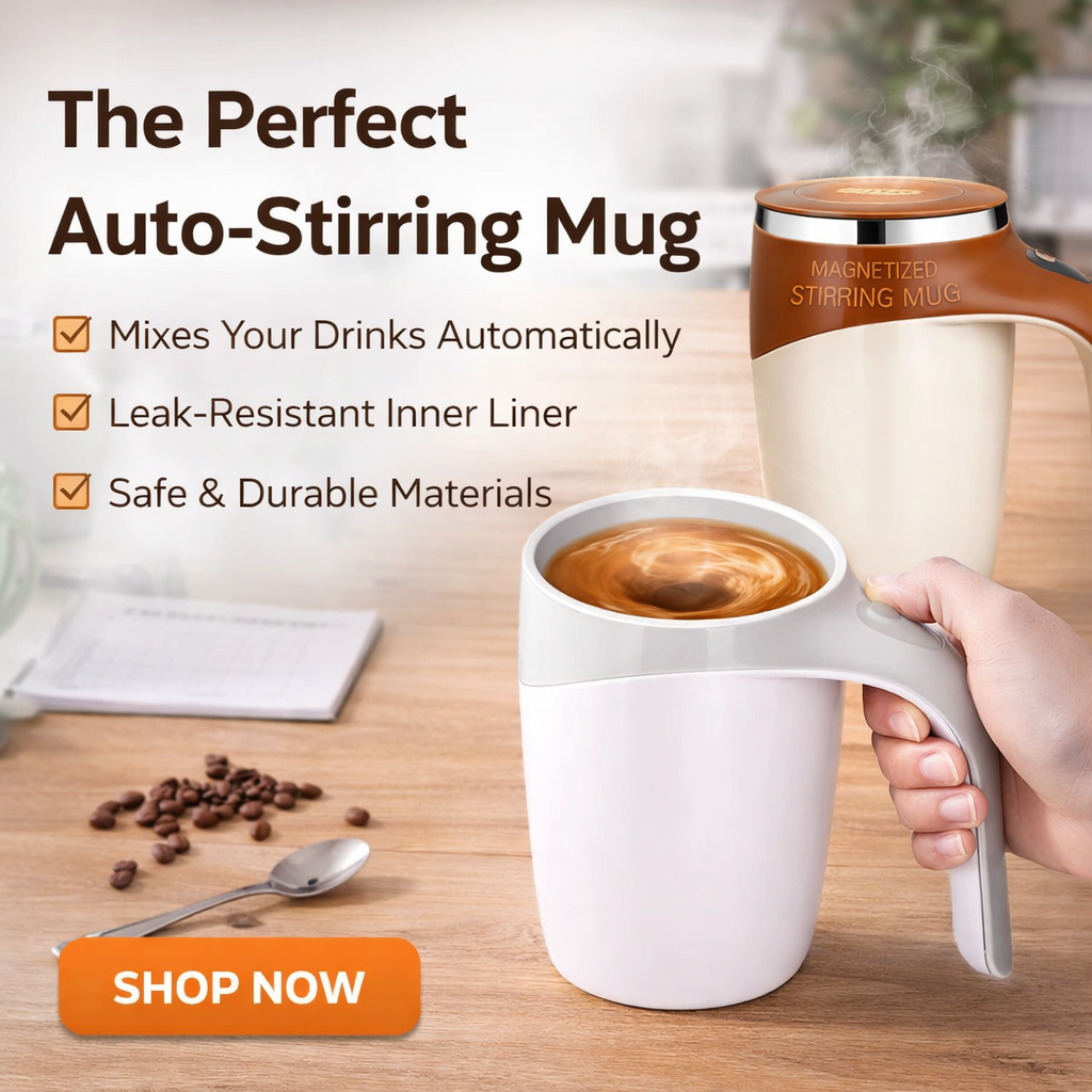 Rechargeable Automatic Electric Self-Mixing Coffee & Milkshake Mug