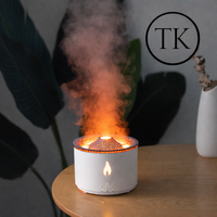 Ring Volcano Humidifier ED Flame Effect Cool Mist Aroma Diffuser for Home & Office