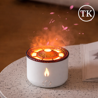 Ring Volcano Humidifier ED Flame Effect Cool Mist Aroma Diffuser for Home & Office