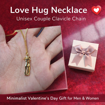 Love Hug Necklace Unisex Couple Valentine’s Clavicle Chain