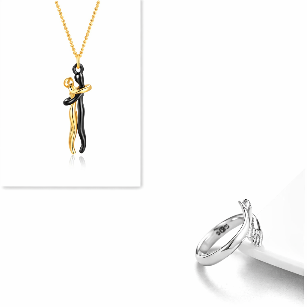 Love Hug Necklace Unisex Couple Valentine’s Clavicle Chain