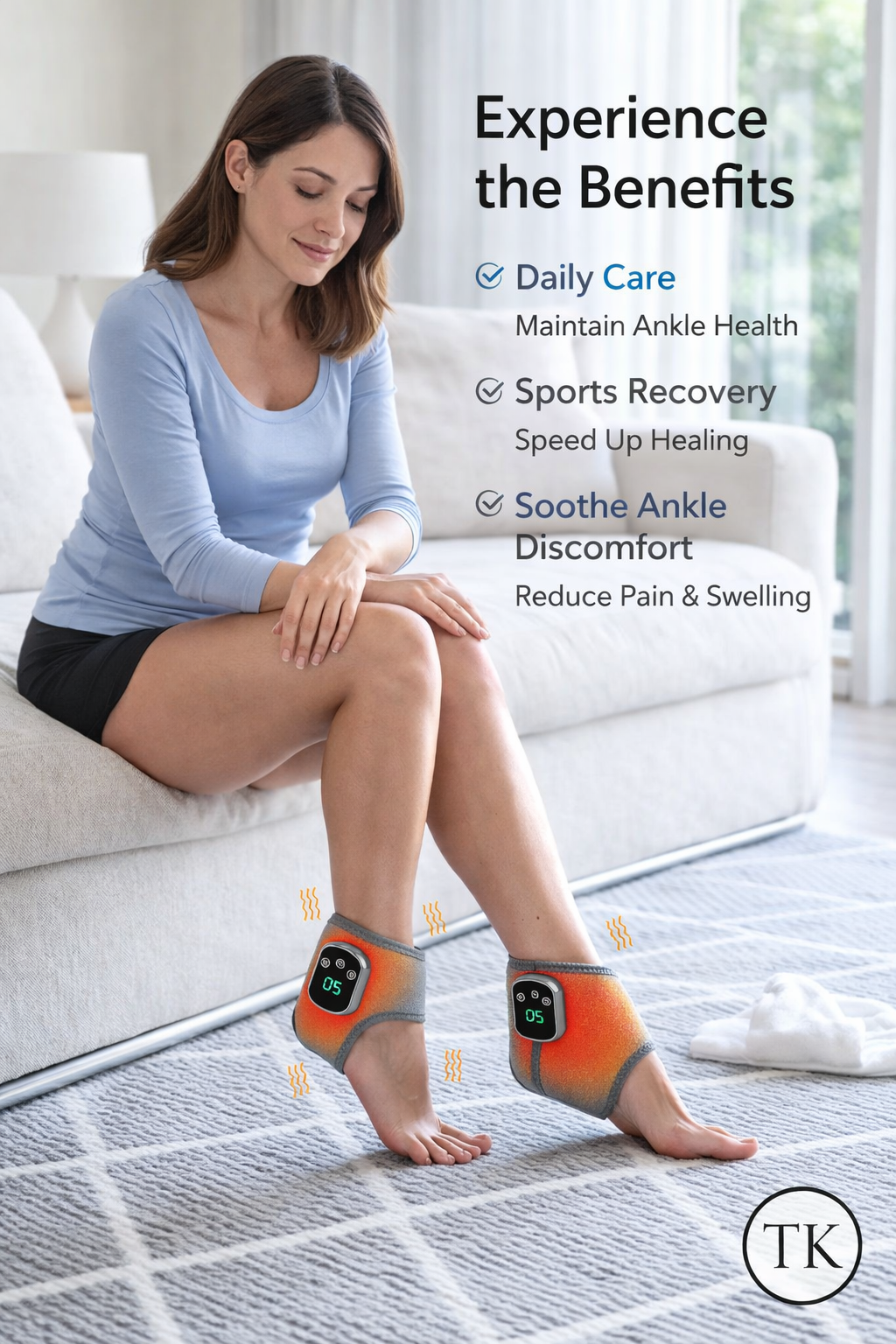 Instant Ankle Pain Relief with Heat & Vibration Therapy