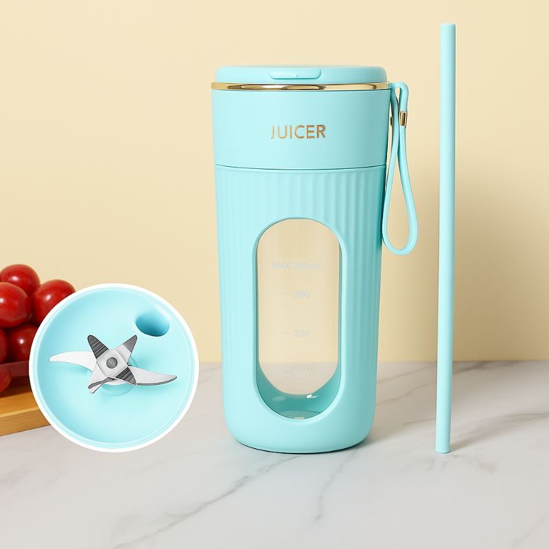 14-Blade High-Speed Mini Personal Blender for Fruits & Smoothies (400ml)