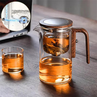 Four Seasons Magnetic Glass Teapot with Wooden Handle Ticktives