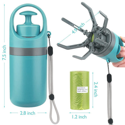 Portable Dog Poop Scooper with Bag Dispenser Ticktives
