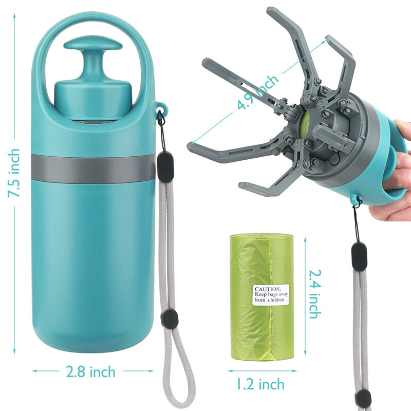 Portable Dog Poop Scooper with Bag Dispenser Ticktives