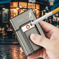 Aluminum Cigarette Case Rechargeable Cigarette Lighter
