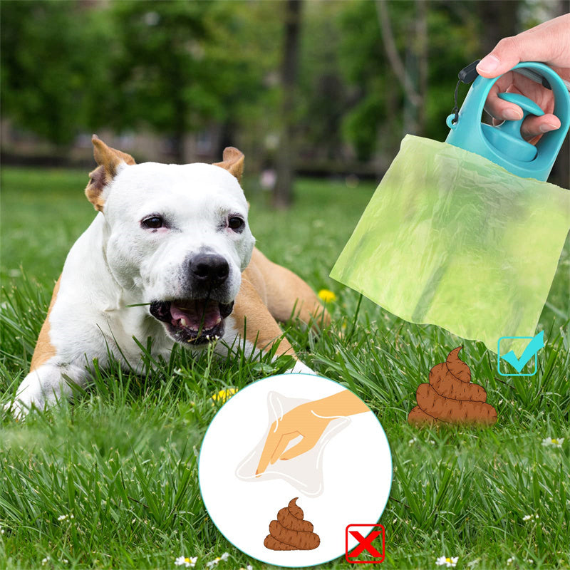 Portable Dog Poop Scooper with Bag Dispenser Ticktives