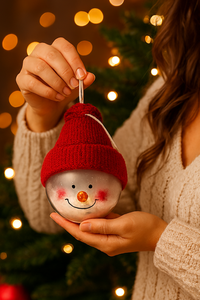 Christmas Snowman Ornament Ball Ticktives