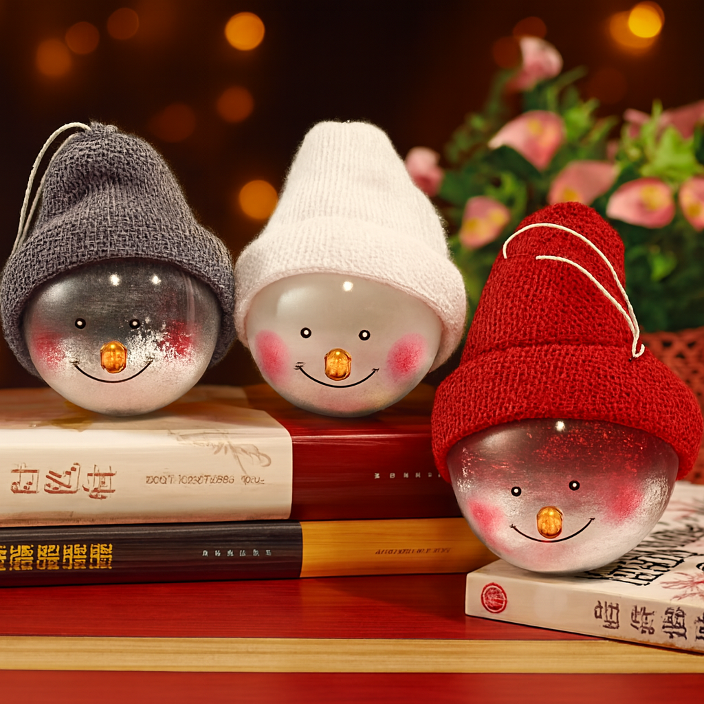 Christmas Snowman Ornament Ball Ticktives