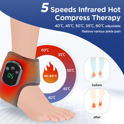 Instant Ankle Pain Relief with Heat & Vibration Therapy