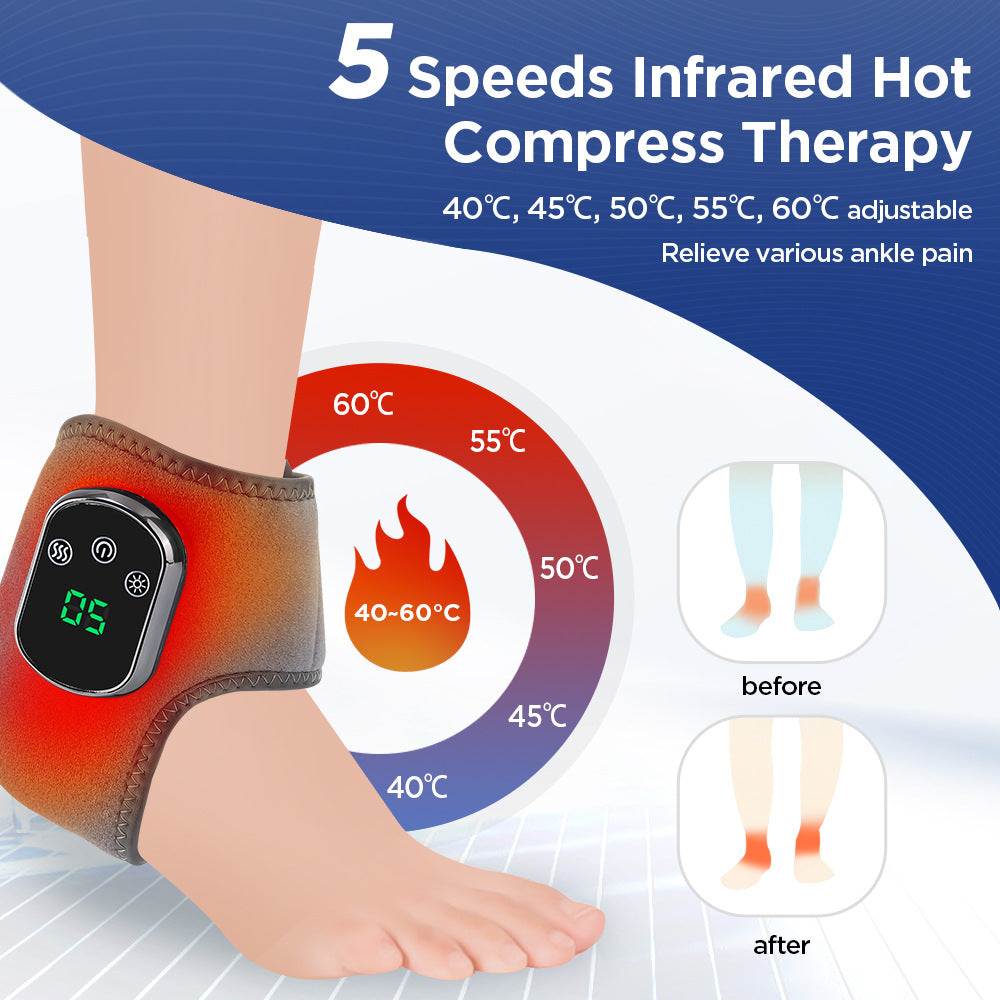 Instant Ankle Pain Relief with Heat & Vibration Therapy