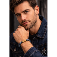 Turquoise Energy Gun Black Electroplated Alloy Barbell Bracelet